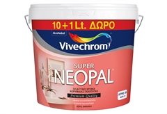 Χρώμα Πλαστικό Vivechrom Super Neopal Λευκό 10+1lt