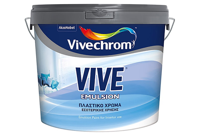 Χρώμα Πλαστικό Vivechrom Vive Emulsion Βάση D 8.7lt