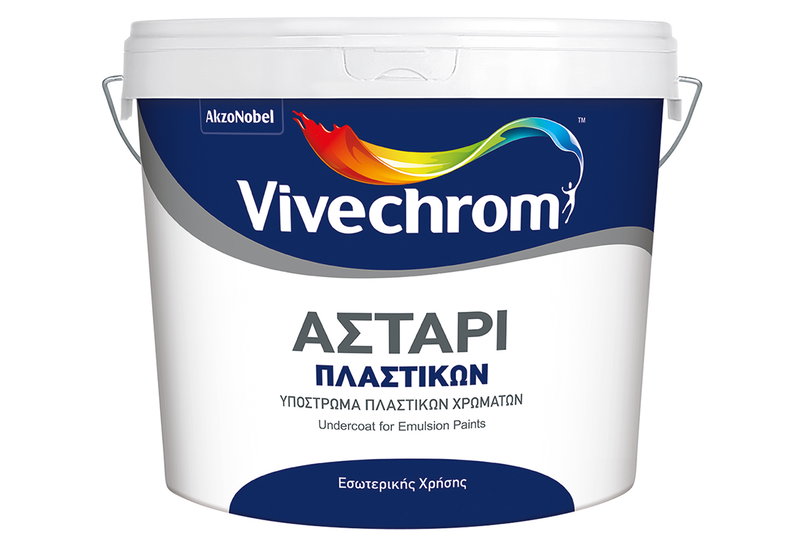 Αστάρι Πλαστικών Εσωτερικής Χρήσης Vivechrom Λευκό-30 3lt