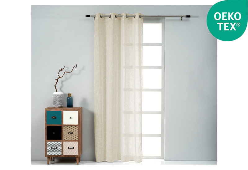 Κουρτίνα Easy Home Castanet 260x140cm Εκρού με Τρουκς
