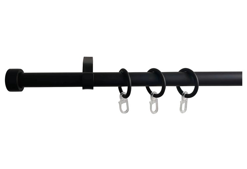 Κουρτινόβεργα Homefit York Επεκτεινόμενη Φ16/19 120/210cm Μαύρη
