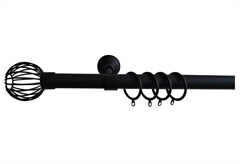 Κουρτινόβεργα Homefit Tokyo Επεκτεινόμενη Φ25/28 165/300cm Μαύρη