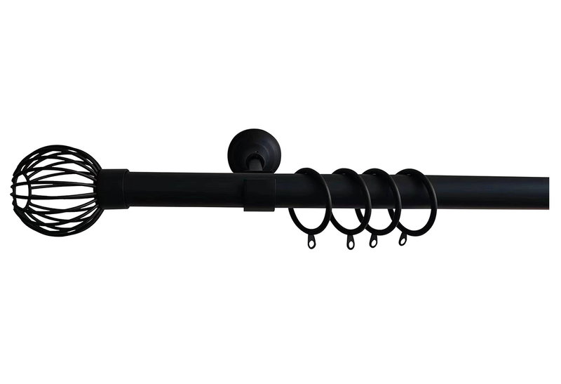 Κουρτινόβεργα Homefit Tokyo Επεκτεινόμενη Φ25/28 165/300cm Μαύρη