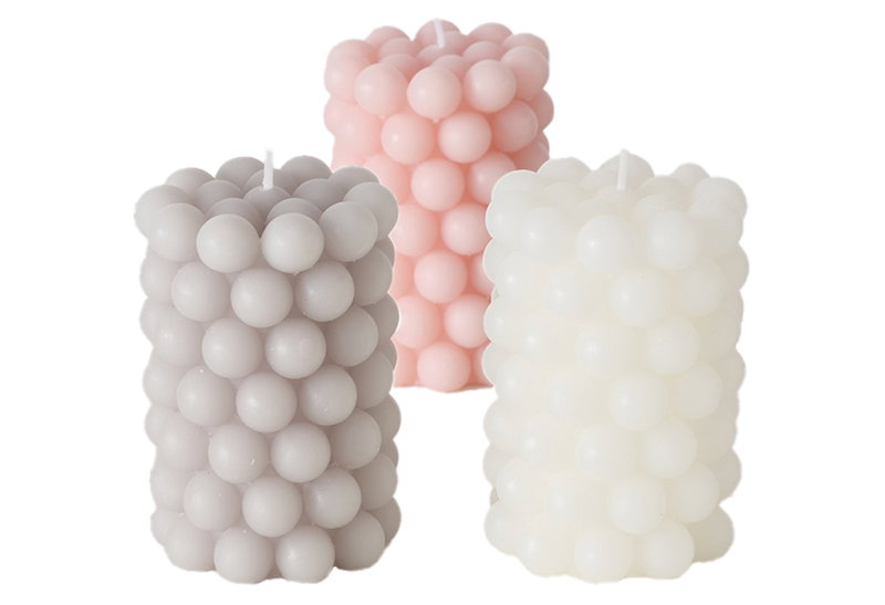 Boltze Pearls Διακοσμητικό Κερί 10cm σε Διάφορα Χρώματα