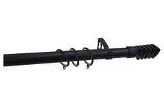 Κουρτινόβεργα Central Home London Επεκτεινόμενη Φ25/28mm 160/300cm Μαύρη Ματ