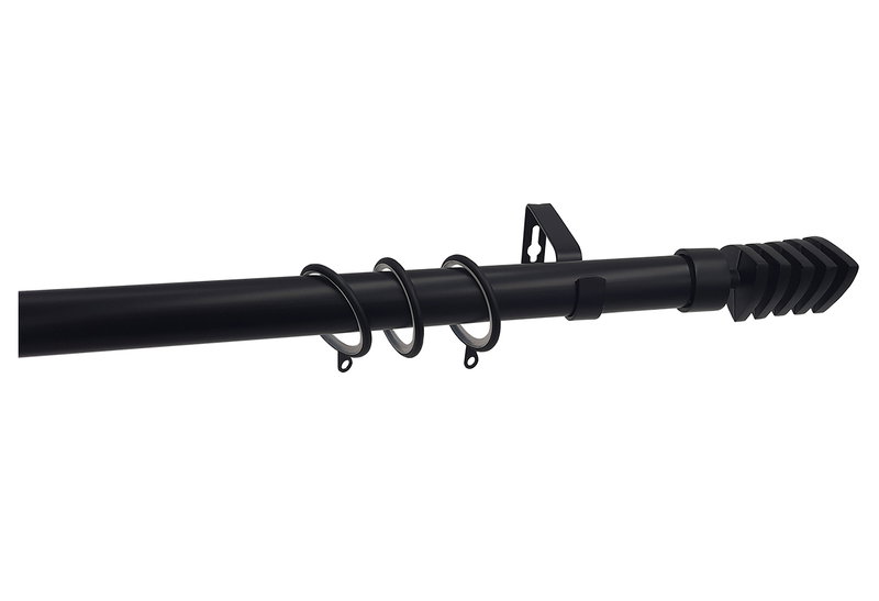 Κουρτινόβεργα Central Home London Επεκτεινόμενη Φ25/28mm 160/300cm Μαύρη Ματ