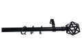 Κουρτινόβεργα Central Home Paris Επεκτεινόμενη Φ16/19mm 120/210cm Μαύρη Ματ