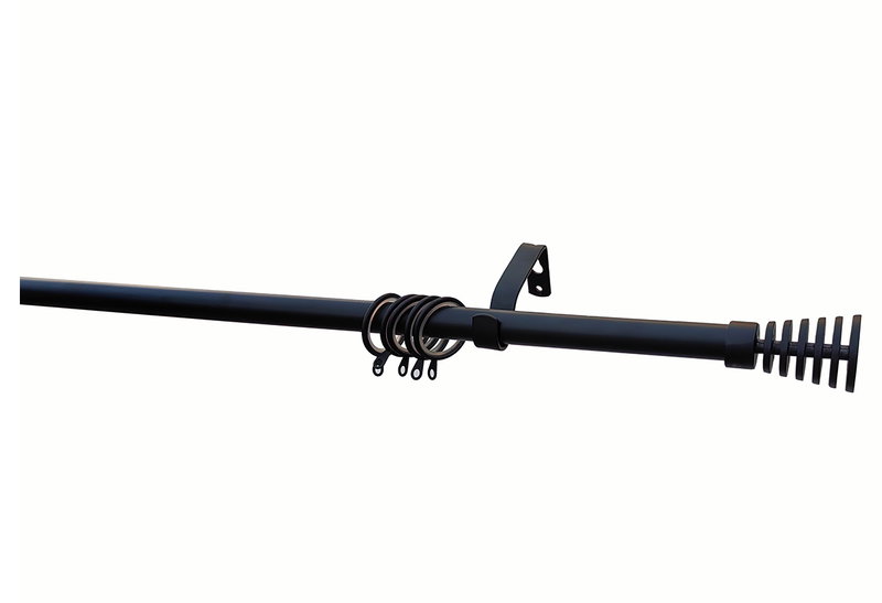 Κουρτινόβεργα Central Home Vienna Επεκτεινόμενη Φ16/19mm 120/210cm Μαύρη Ματ