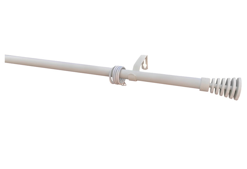 Κουρτινόβεργα Central Home Vienna Επεκτεινόμενη Φ16/19mm 120/210cm Λευκή Ματ