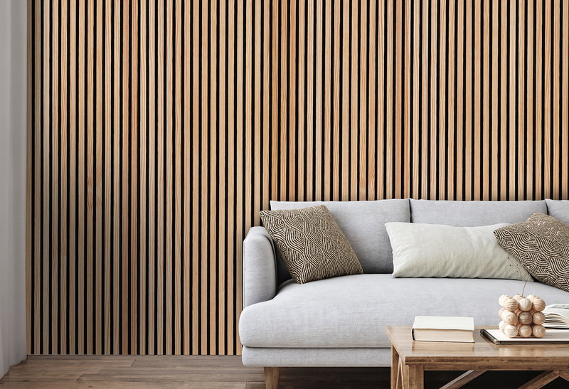 Ηχοαπορροφητικό Πάνελ Τοίχου MDF Eiche Δρυς 240x57.2cm 19mm 1.374m²
