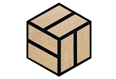 Ηχοαπορροφητικό Πάνελ Τοίχου MDF Hexago Eiche Δρυς Μ30xΠ26cm 19mm 0.18m²