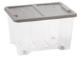 Κουτι Αποθήκευσης Πλαστικό Dea Home Masterbox Μ40xΠ30xΥ23cm 15lt Γκρι/Διάφανο με 4 Ρόδες