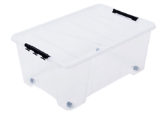 Κουτί Αποθήκευσης Πλαστικό Dea Home Jolly M57xΠ39xY24cm 35lt Διάφανο με 4 Ρόδες