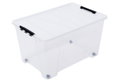 Κουτί Αποθήκευσης Πλαστικό Dea Home Jolly M57xΠ39xY32cm 50lt Διάφανο με 4 Ρόδες