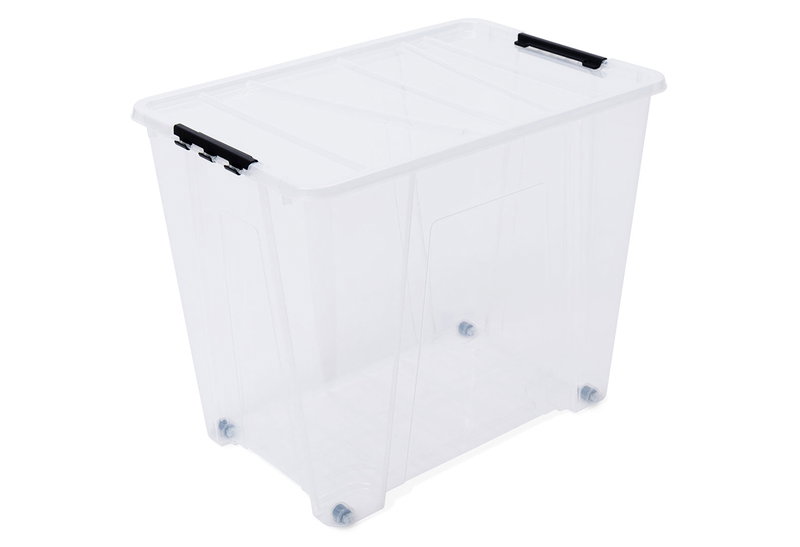 Κουτί Αποθήκευσης Πλαστικό Dea Home Jolly M57xΠ39xY47cm 70lt Διάφανο με 4 Ρόδες