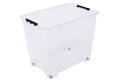 Κουτί Αποθήκευσης Πλαστικό Dea Home Jolly M57xΠ39xY47cm 70lt Διάφανο με 4 Ρόδες