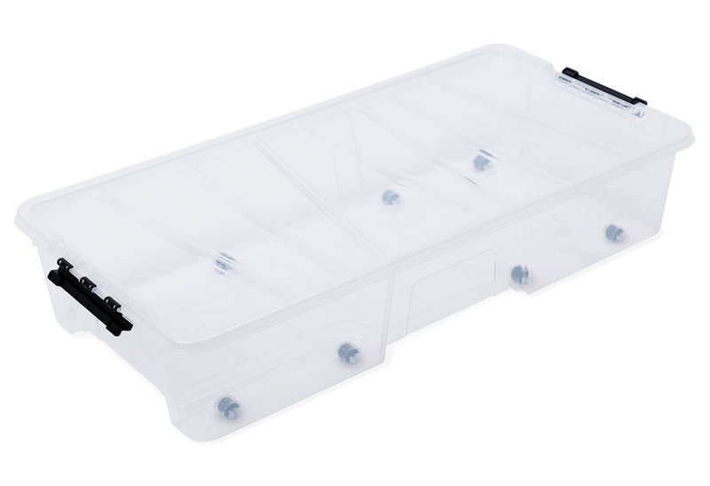 Κουτί Αποθήκευσης Πλαστικό Dea Home Jolly M77xΠ39xY15.5cm 35lt Διάφανο με 4 Ρόδες