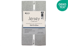 Σετ Μαξιλαροθήκες Ionion Jersey 72x52cm Light Grey 2τμχ