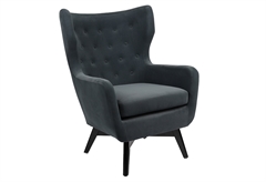 Πολυθρόνα Liberta Mega Μ103xΠ83xΥ75cm Σκούρα Γκρι