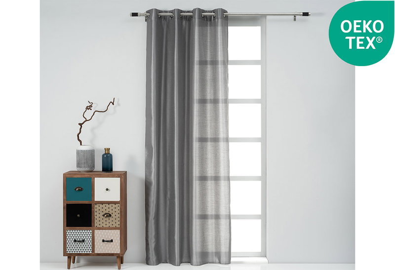 Κουρτίνα Easy Home Marimba 260x140cm Γκρι με Τρουκς