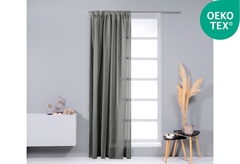 Κουρτίνα Easy Home Timpani 270x140cm Σκούρο Γκρι με Τρέσα