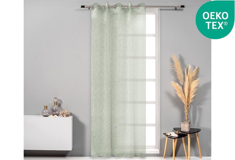 Κουρτίνα Easy Home Harmonica 300x260cm Πράσινη με Τρουκς