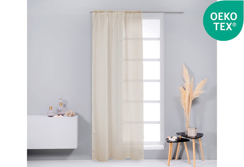 Κουρτίνα Easy Home Tabla 270x140cm Μπεζ με Τρέσα