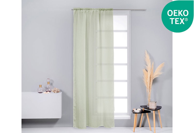 Κουρτίνα Easy Home Tabla 270x140cm Πράσινη με Τρέσα