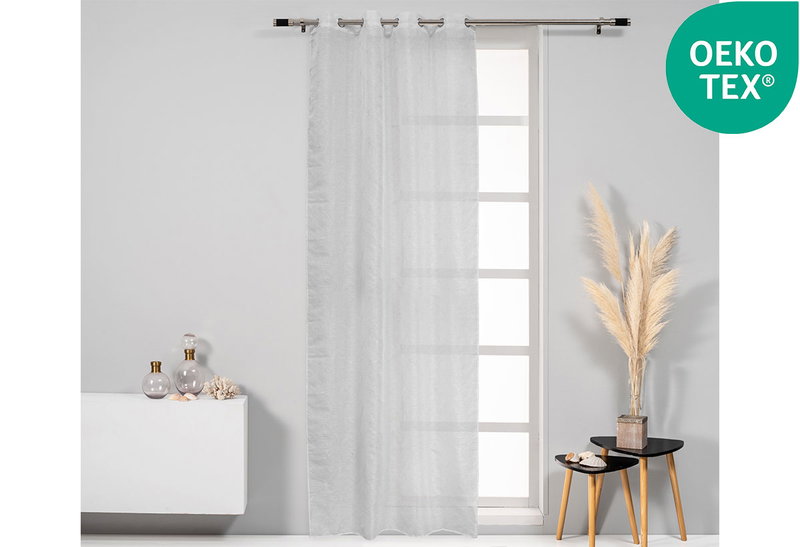 Κουρτίνα Easy Home Flute 260x140cm Γκρι με Τρουκς