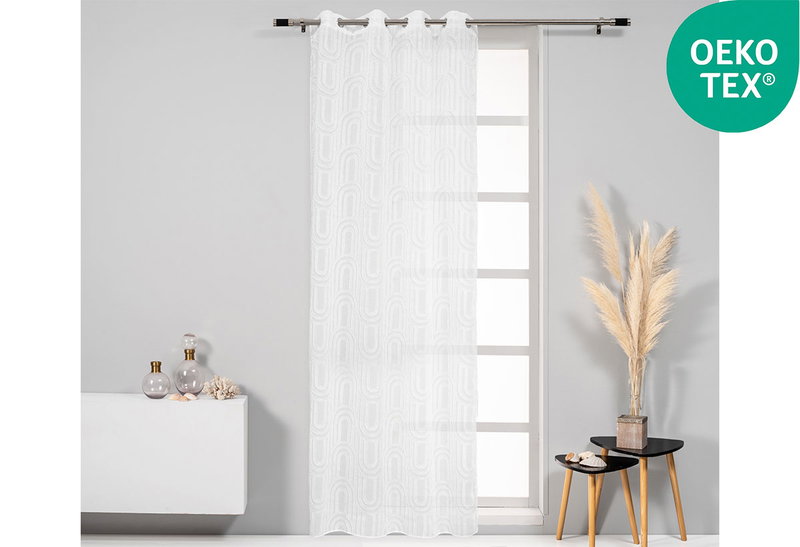 Κουρτίνα Easy Home Bongo 260x140cm Λευκή με Τρουκς