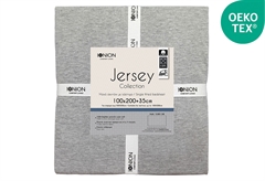 Σεντόνι Μονό Ionion Jersey Light Grey με Λάστιχο Μ200xΠ100xΥ35cm