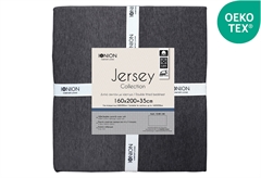 Σεντόνι Διπλό Ionion Jersey Charcoal με Λάστιχο Μ200xΠ160xΥ35cm