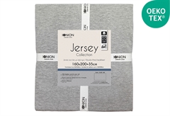 Σεντόνι Διπλό Ionion Jersey Light Grey με Λάστιχο Μ200xΠ160xΥ35cm