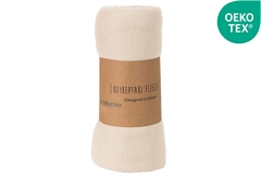 Κουβέρτα Fleece Μονή Zakartex 180x120cm Εκρού