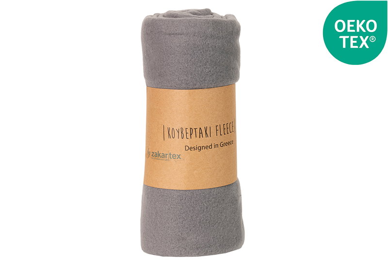 Κουβέρτα Fleece Μονή Zakartex Anthracite 180x120cm
