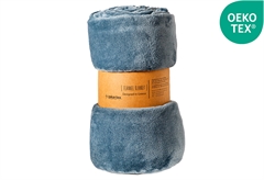 Κουβέρτα Flannel Διπλή Zakartex 220x200cm Μπλε