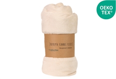 Κουβέρτα Flannel Διπλή Zakartex 220x200cm Ιβουάρ