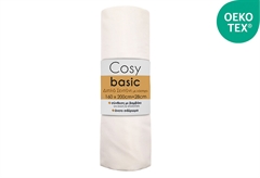 Σεντόνι Διπλό Ionion Cosy Basic Ecru με Λάστιχο Μ200xΠ160xΥ28cm
