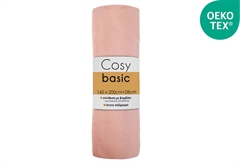 Σεντόνι Διπλό Ionion Cosy Basic Pink με Λάστιχο Μ200xΠ160xΥ28cm