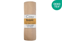 Σεντόνι Διπλό Ionion Cosy Basic Sand με Λάστιχο Μ200xΠ160xΥ28cm