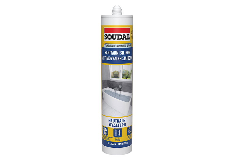 Σφραγιστικό Σιλικόνης Ουδέτερο Soudal 280ml Διάφανο