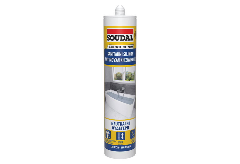 Σφραγιστικό Σιλικόνης Ουδέτερο Soudal 280ml Λευκό