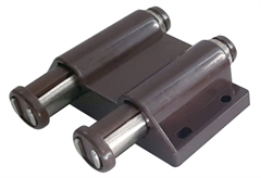 Μαγνητικό Push Διπλό 42x16mm Καφέ 2 Τεμάχια