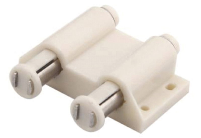 Μαγνητικό Push Διπλό 42x16mm Λευκό 2 Τεμάχια