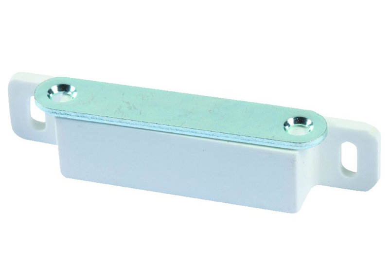 Μαγνητικό Κλιπ με 2 Πλάκες 73x18mm Λευκό 2 Τεμάχια