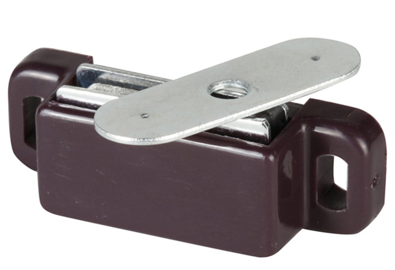 Μαγνητικό Κλιπ με Τρύπα 35x12mm Καφέ 2 Τεμάχια