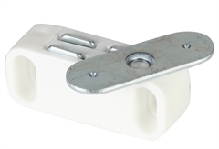 Μαγνητικό Κλιπ με Τρύπα 40x12mm Λευκό 2 Τεμάχια