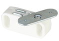 Μαγνητικό Κλιπ με Τρύπα 40x12mm Λευκό 2 Τεμάχια