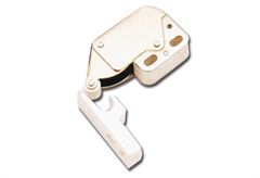 Σούστα Ελατηρίου με Ροδάκι 33mm Λευκή/Νίκελ 2 τεμάχια