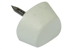 Στοπ Ραφιού Πλαστικό Καρφωτό Φ16mm Λευκό 12 Τεμάχια